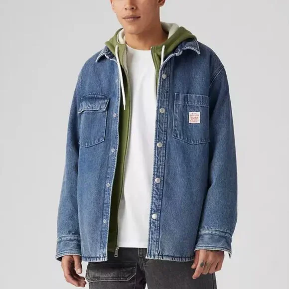 Levi's® Workwear Denim Telegraph Overshirt, Medium, Get Involved Color, NWT - Picture 1 of 4